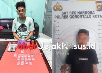 Polresta Gorontalo Kota Bekuk 5 Terduga Pelaku Narkoba, 20 Paket Shabu Diamankan