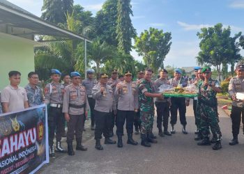 Sinergitas TNI–Polri, Polres Pohuwato Rayakan HUT ke-80 TNI Bersama Kodim 1313/Pohuwato