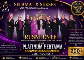 Rusni Ente Cetak Sejarah, Jadi Peraih Platinum Rank Pertama GEIS Indonesia