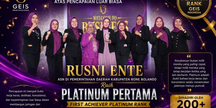 Rusni Ente Cetak Sejarah, Jadi Peraih Platinum Rank Pertama GEIS Indonesia
